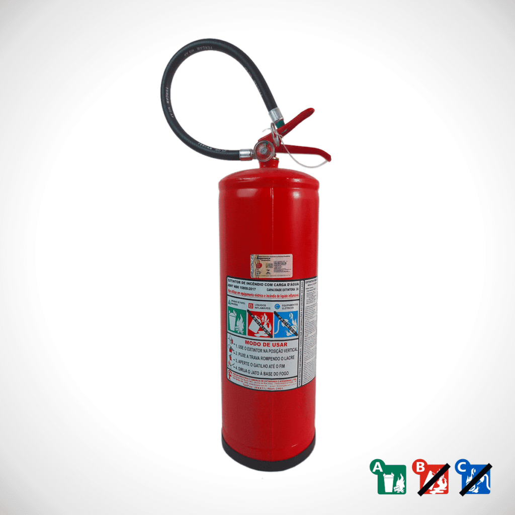 EXTINTOR ÁGUA CLASSE A 10 L (2A)