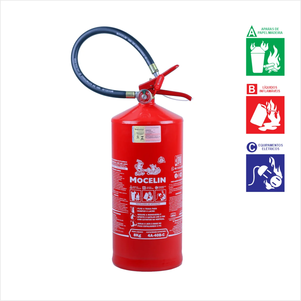 EXTINTOR GOLD (5 ANOS) 8KG (4A:40B:C)