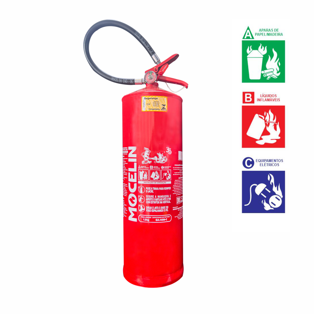 EXTINTOR PÓ ABC 12KG (6A:40B:C)