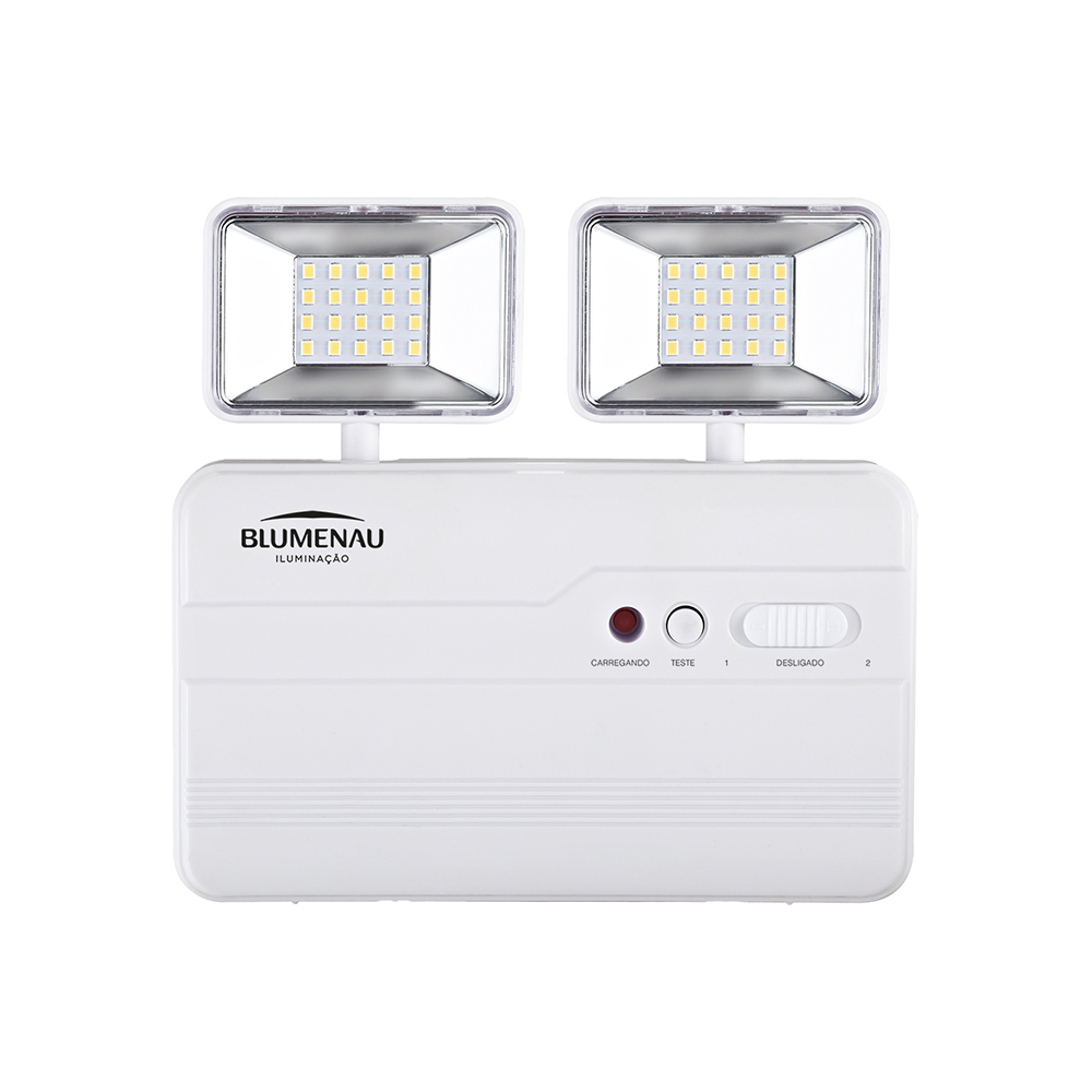 LUMINÁRIA DE EMERGÊNCIA 2 FARÓIS LED 1200