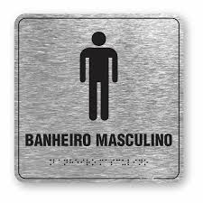 PLACAS PERSONALIZADAS BANHEIRO MASCULINO - 19x19