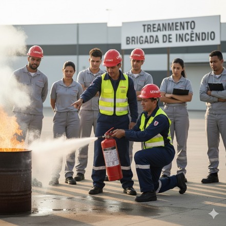 Treinamento de brigada de incêndio