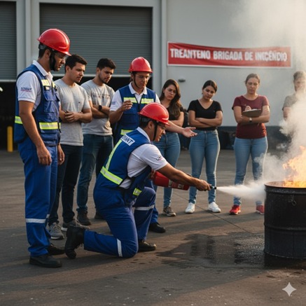 Treinamento de brigada de incêndio