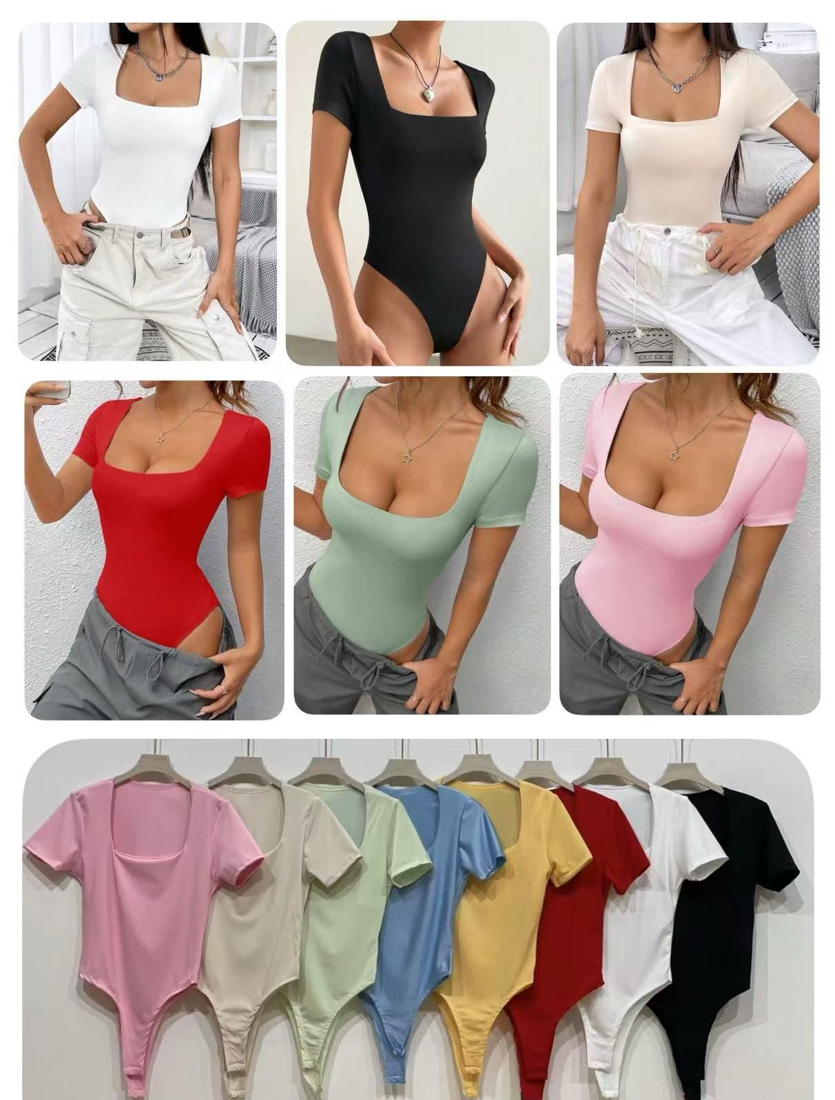 Body de manga corta para mujer