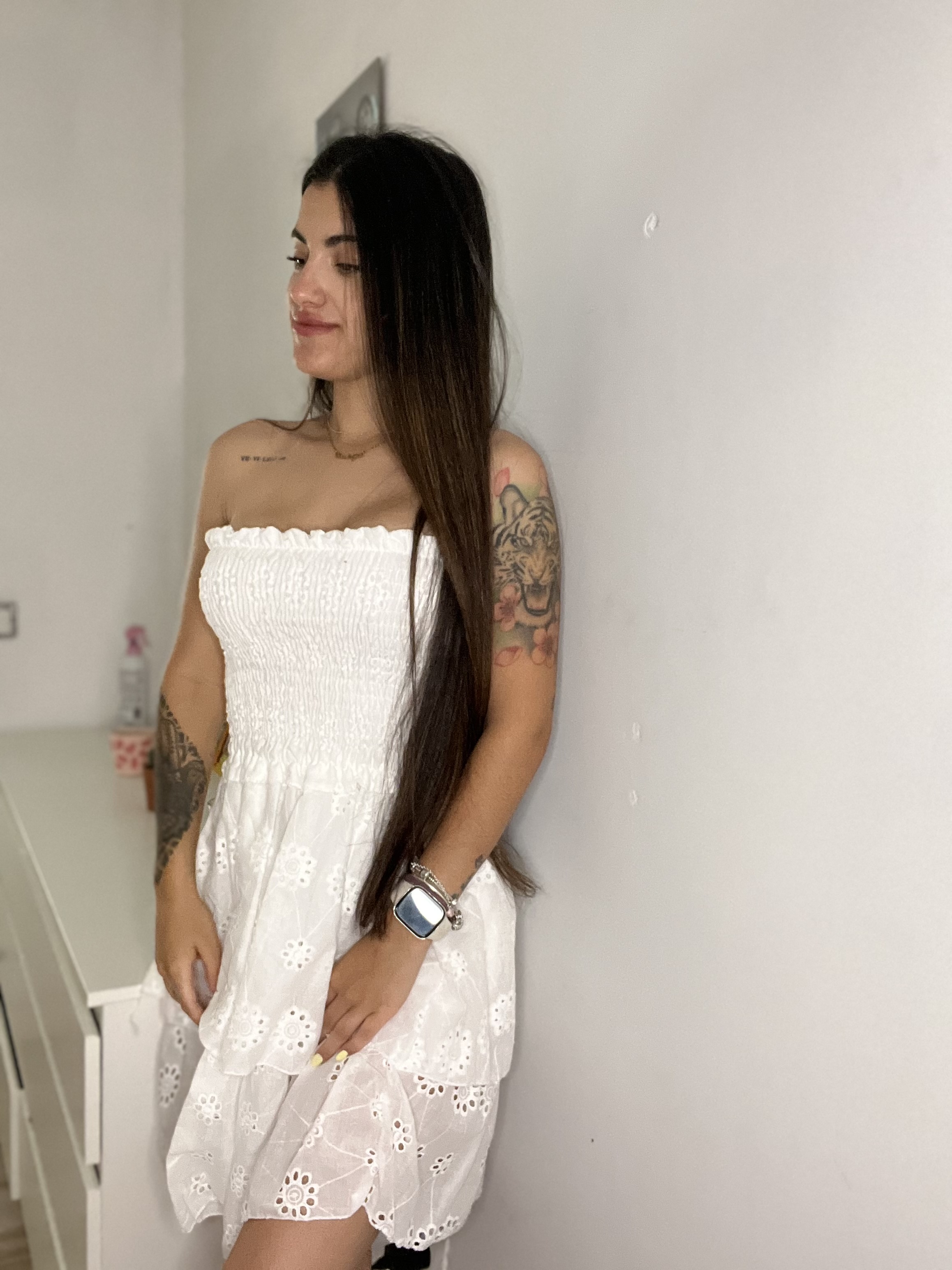 Vestido blanco de encaje