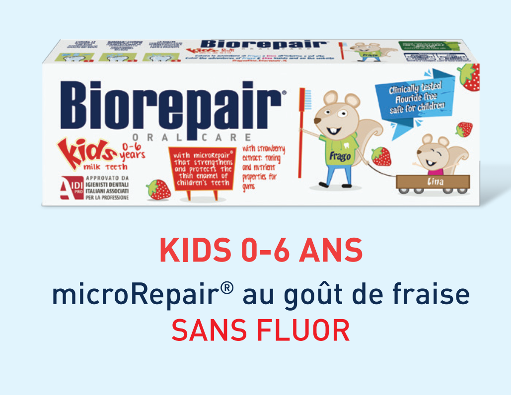 BIOREPAIR Dentifrice Kids 0-6ans - Goût de fraise