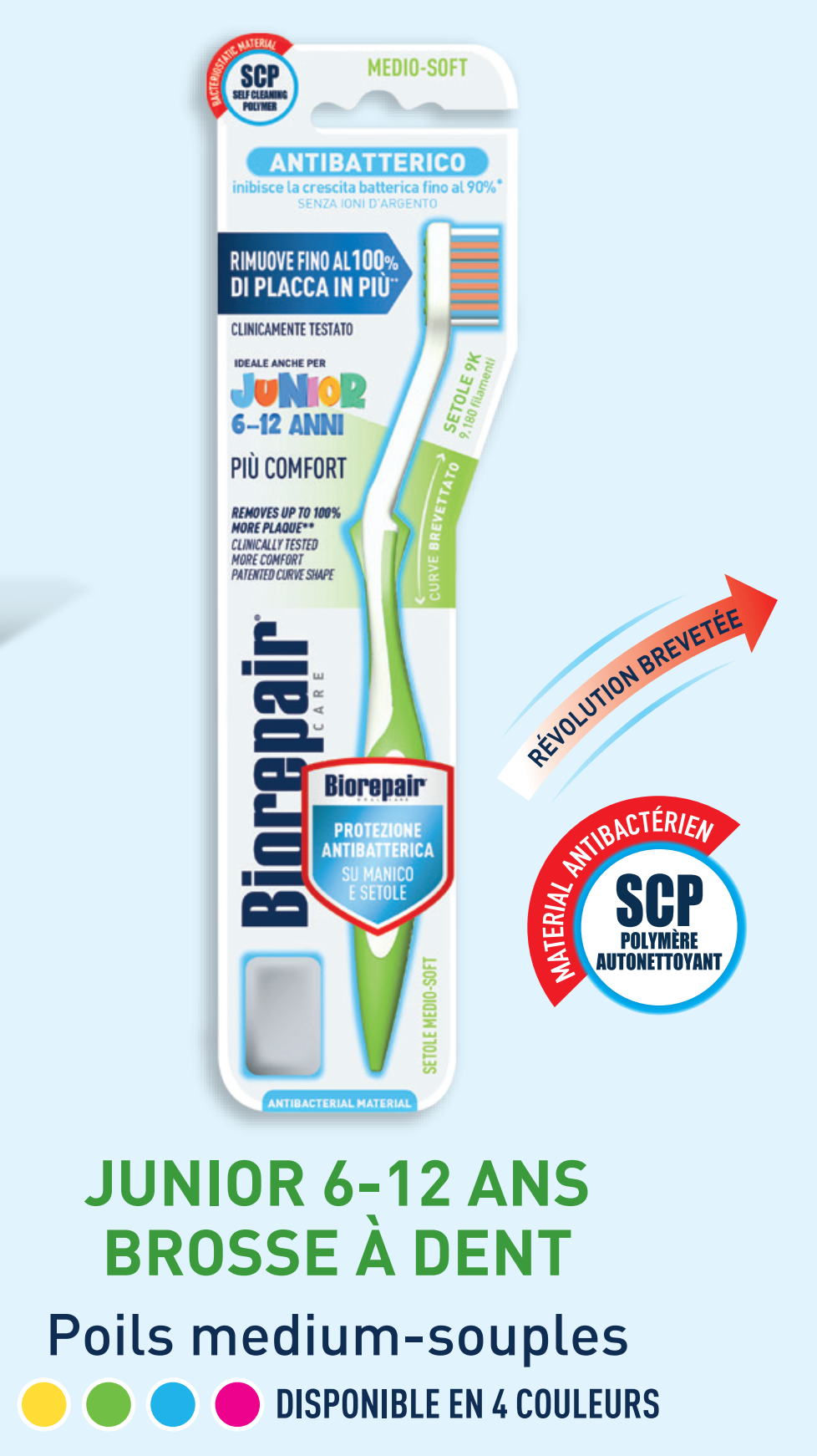 BIOREPAIR® BROSSE À DENTS MEDIUM SOFT - JUNIOR