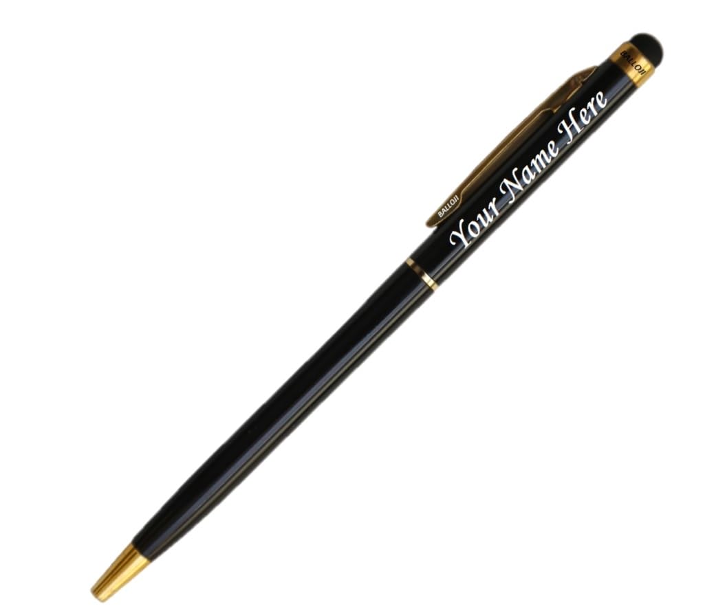 BALLOJI Customizable Blue Ink Pen With Name