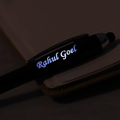 BALLOJI  Personalized Multi Color LED Pen with Name engraved, ideal for gifting on any special occasion Pack of 1