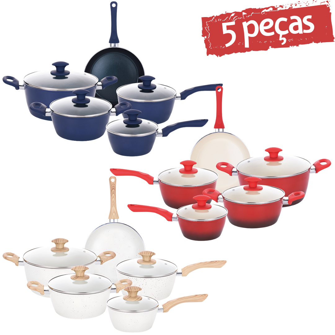 Jogo de Panelas Cerâmica 