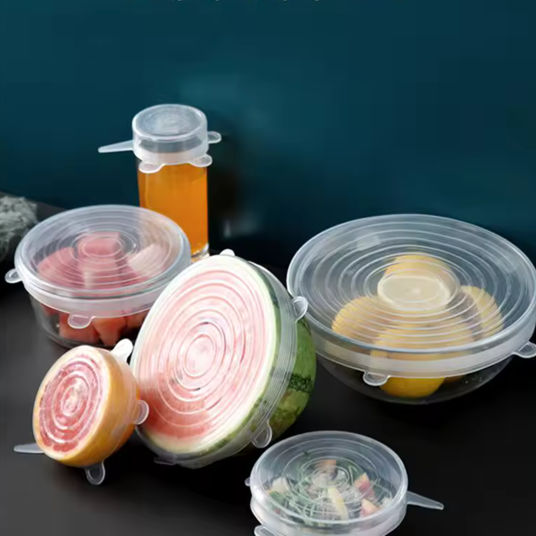 Kit 6 Tampas Universais de Silicone 