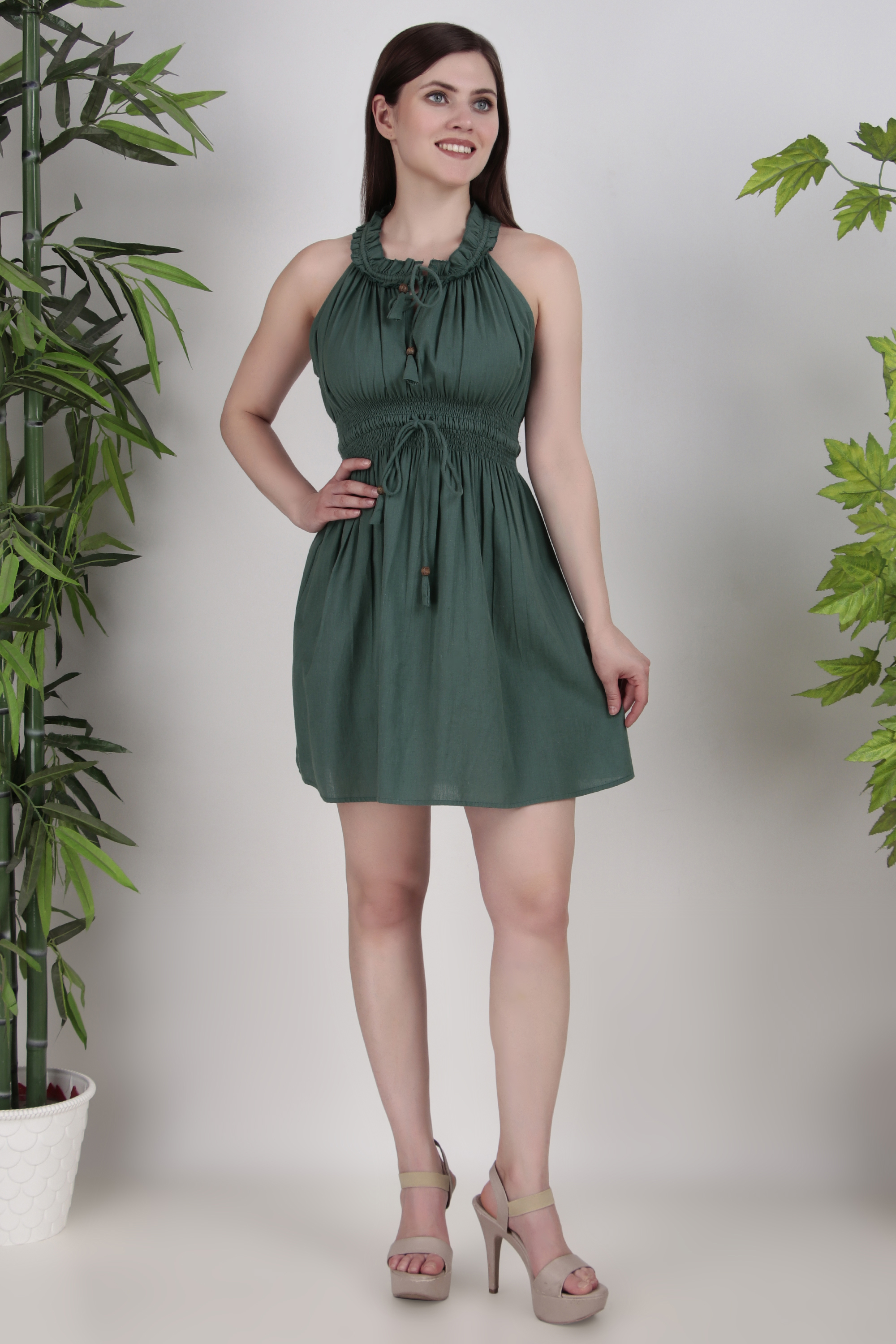 Sleeveless Green Dress