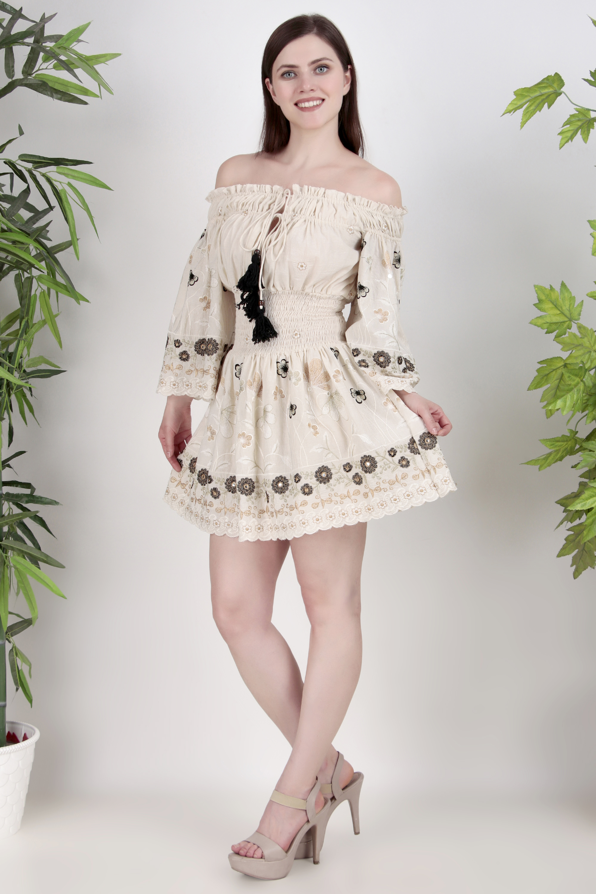 Boho Chic Off-Shoulder Dress