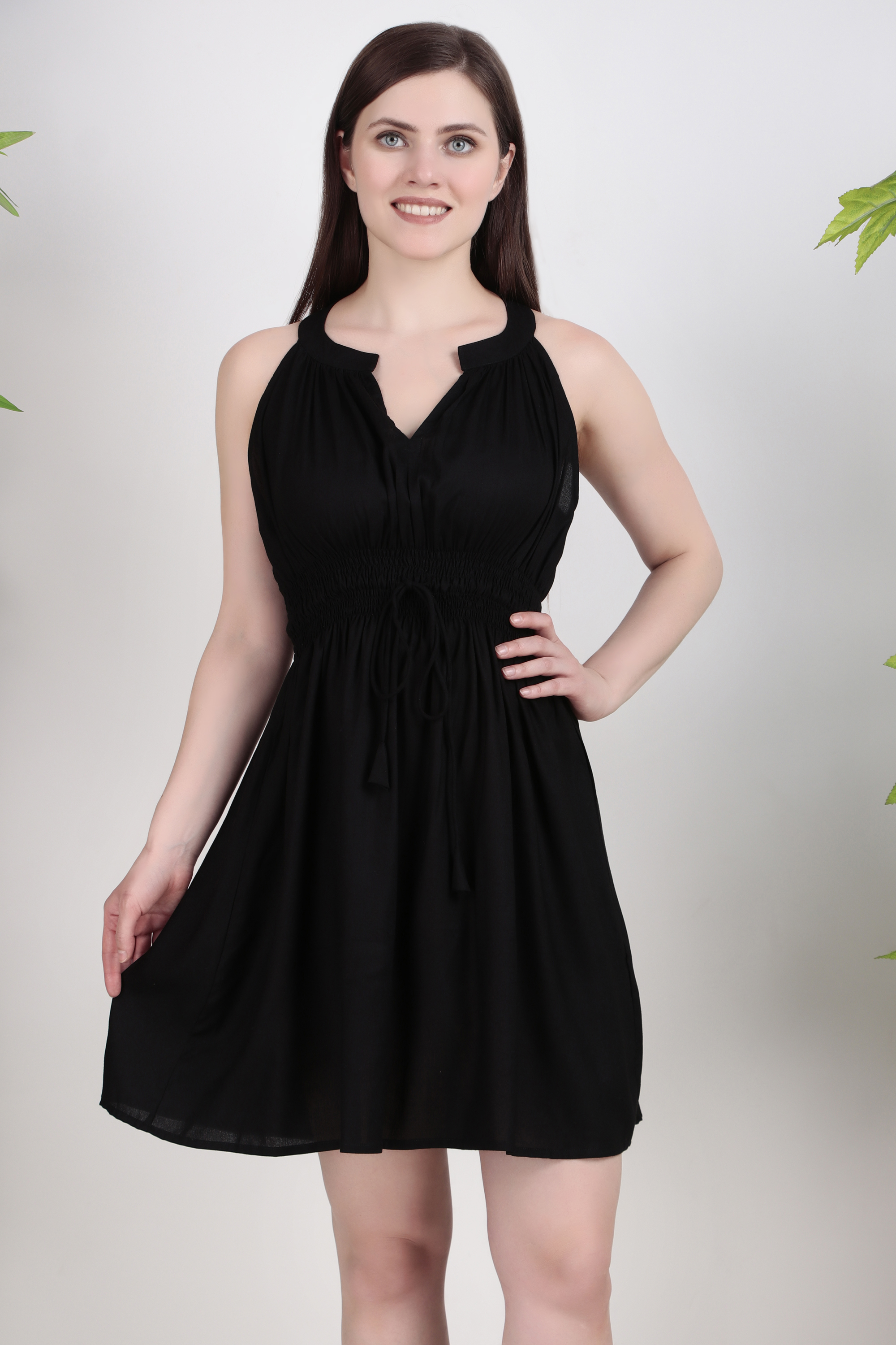 Black Sleeveless Mini Dress