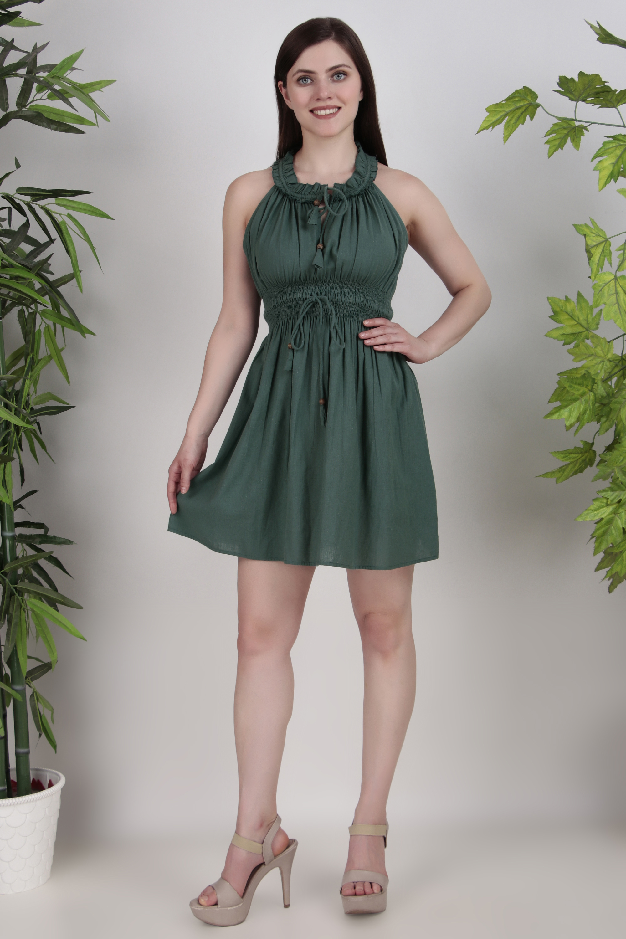 Sleeveless Green Dress