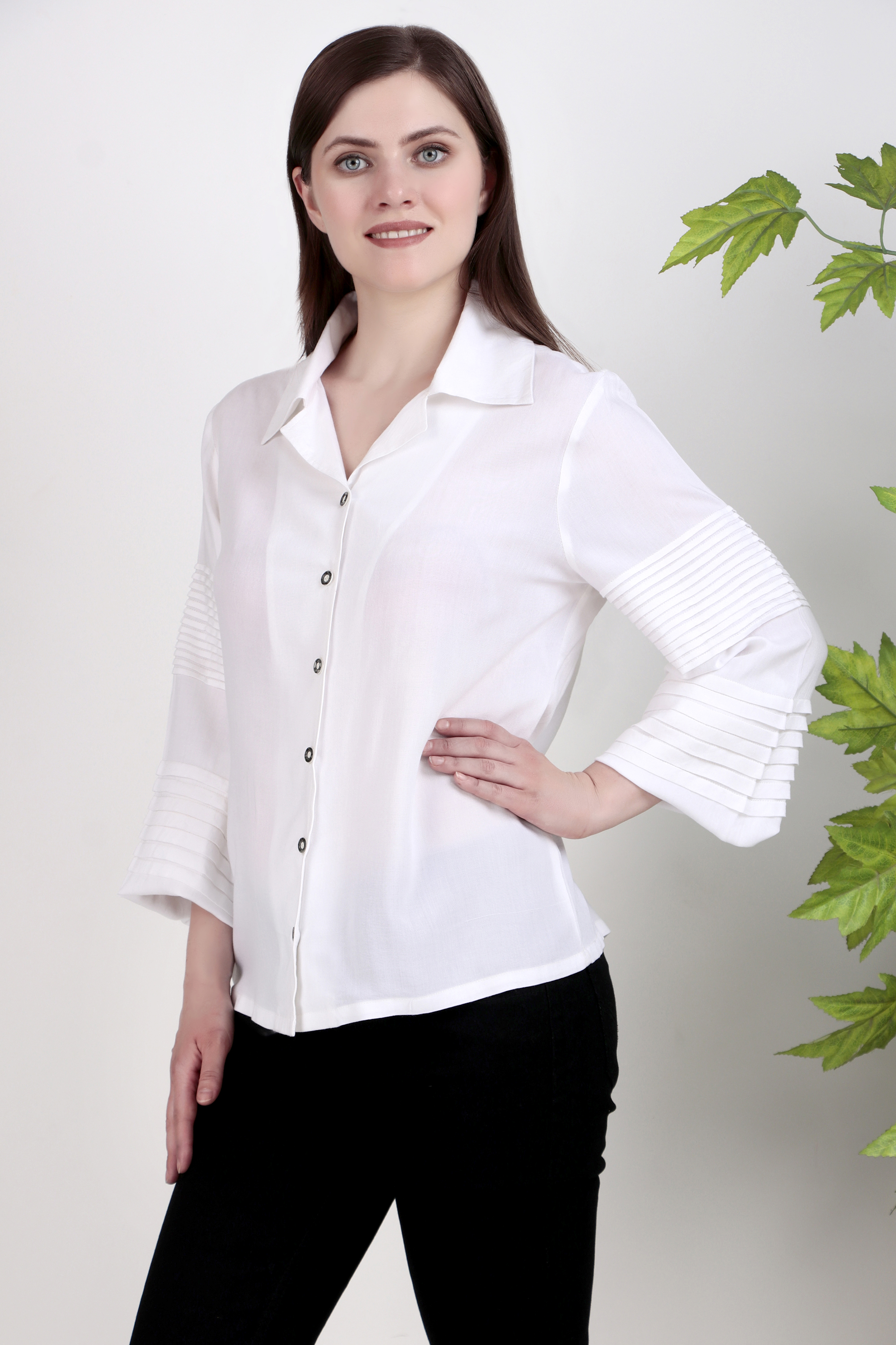 White Button-Up Blouse
