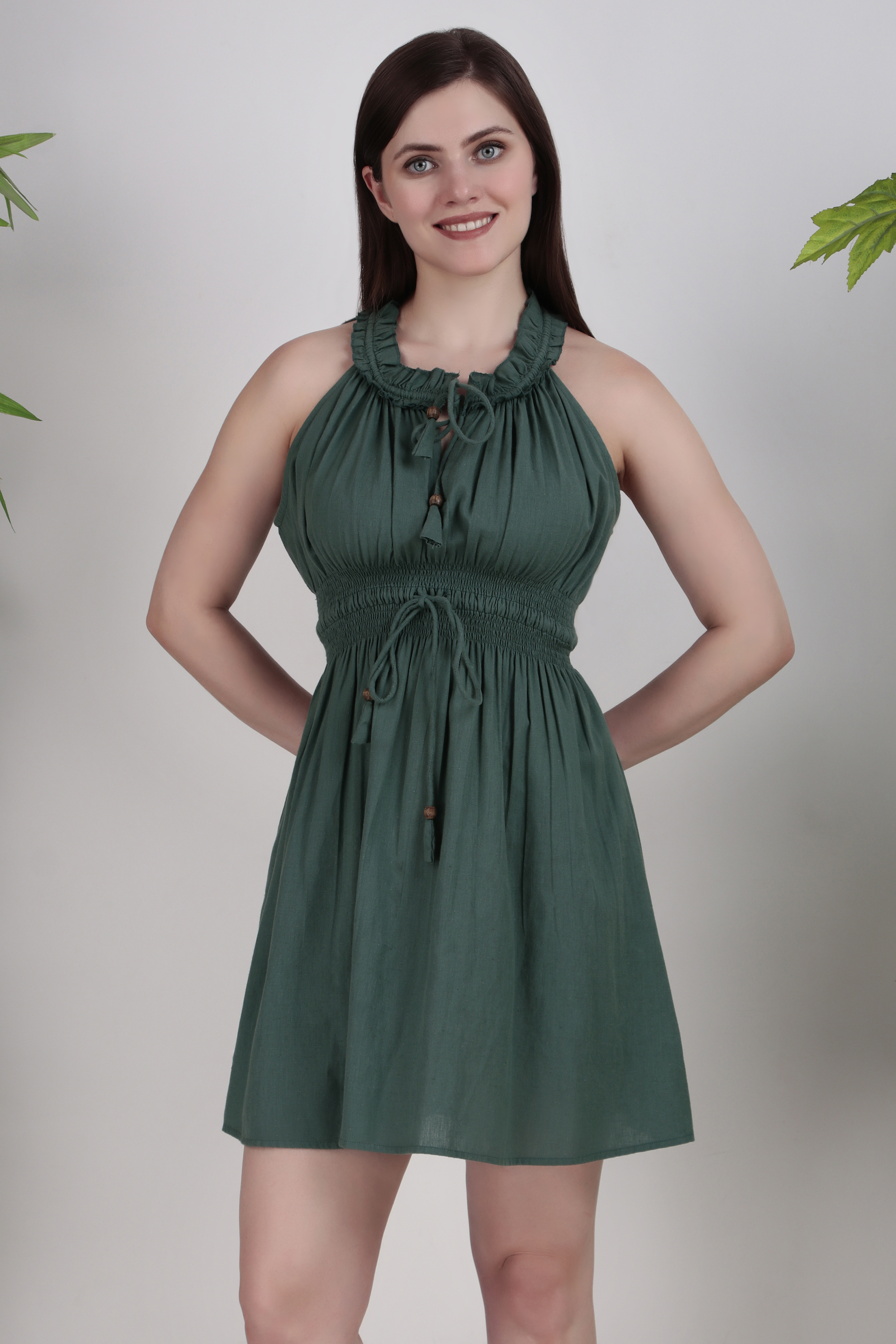 Sleeveless Green Dress