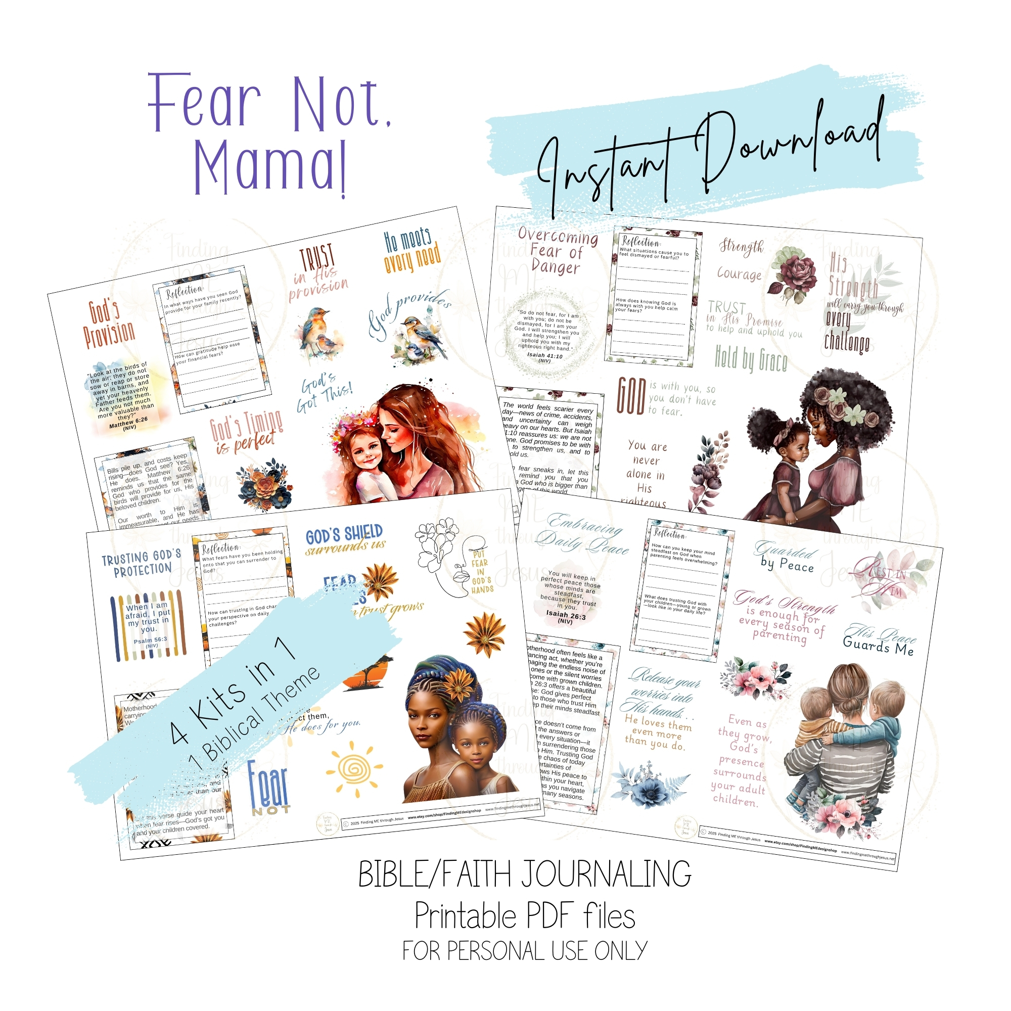 Fear Not Mama Printable Bible Journaling Kit
