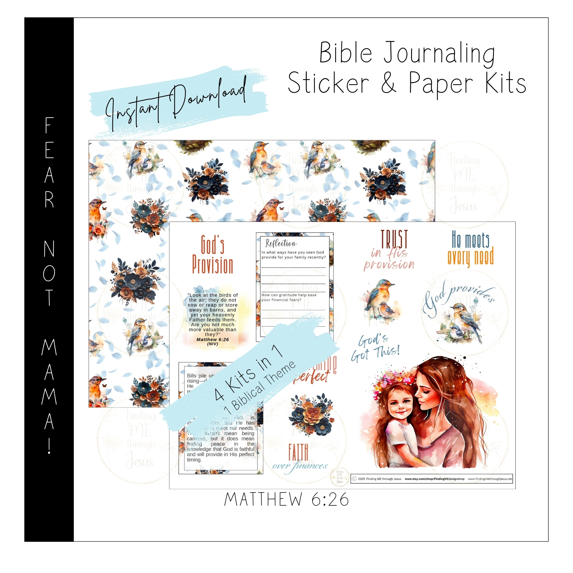 Fear Not Mama Printable Bible Journaling Kit
