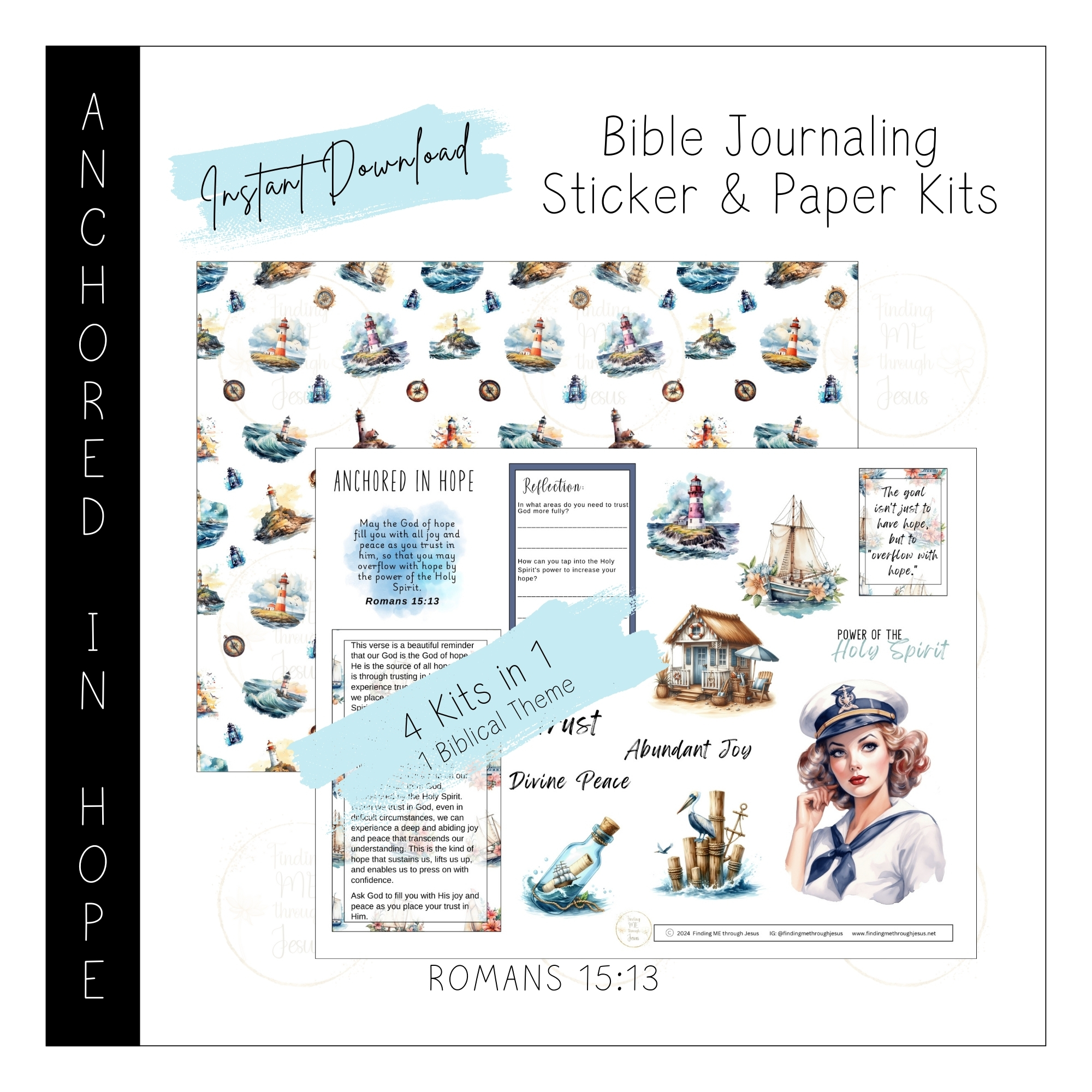 Anchored In Hope Printable Bible Journaling Kit