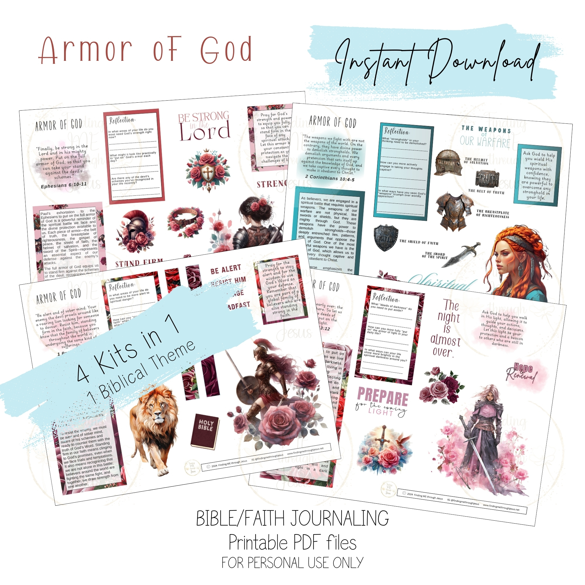 Armor of God Printable Bible Journaling Kit