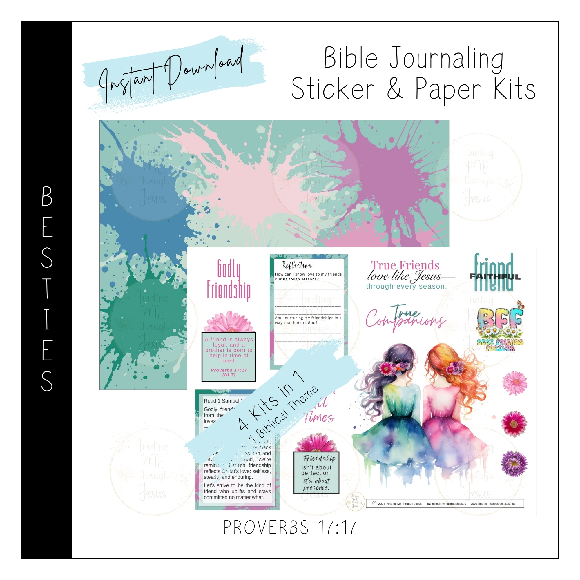 Besties Printable Bible Journaling Kit