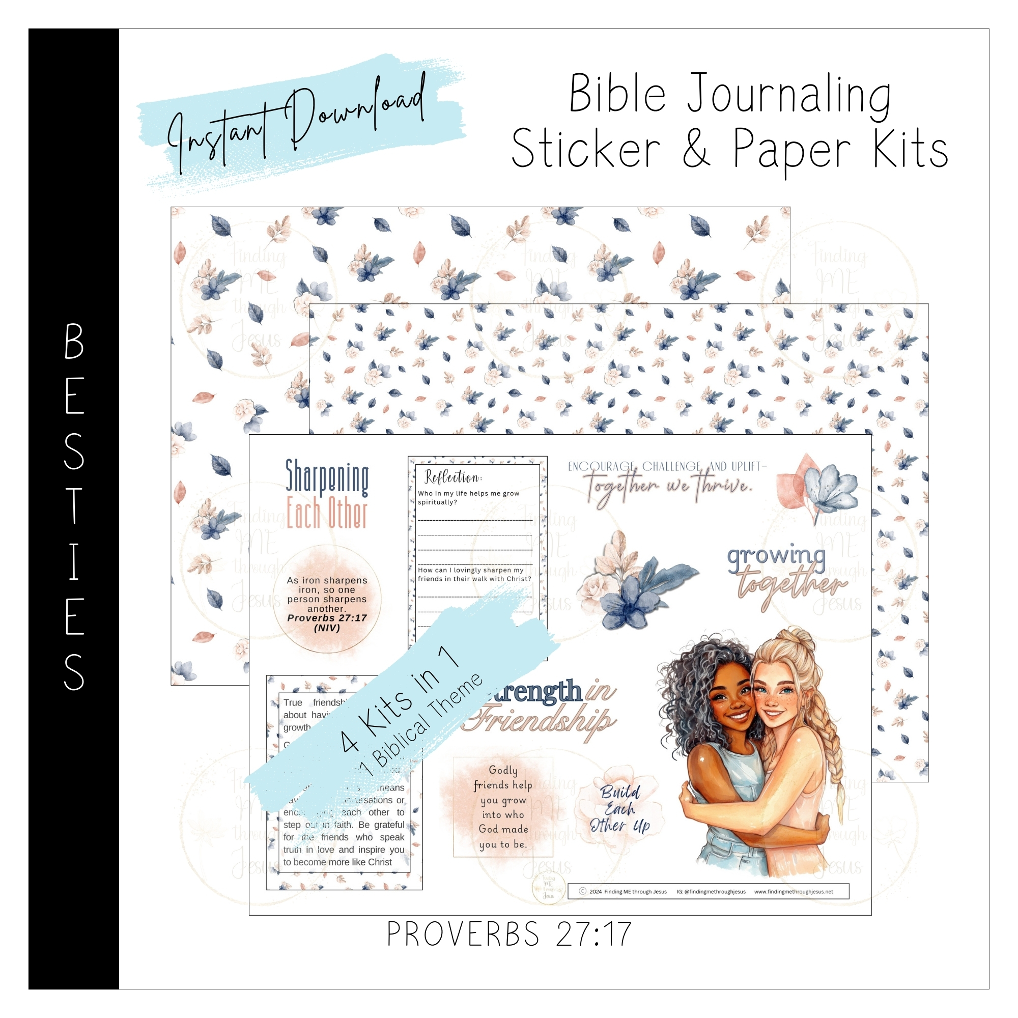 Besties Printable Bible Journaling Kit