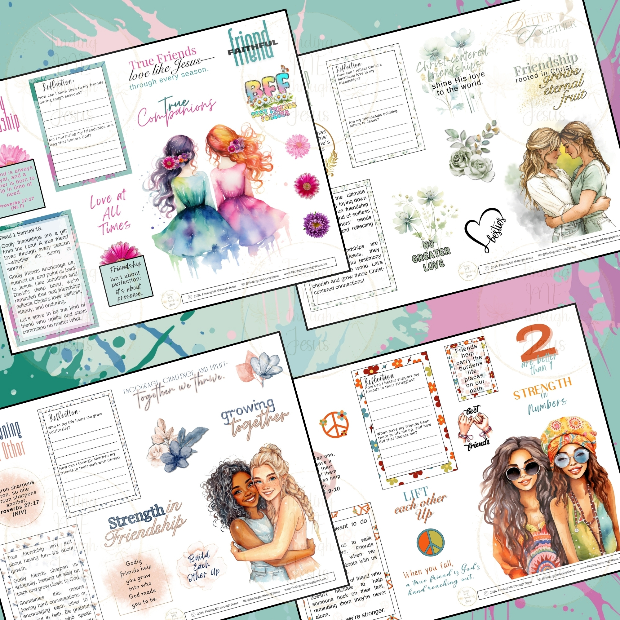 Besties Printable Bible Journaling Kit