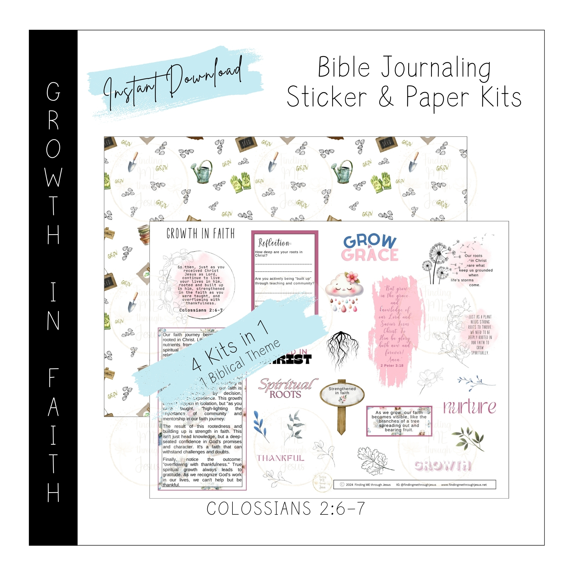Growth in Faith Printable Bible Journaling Kit