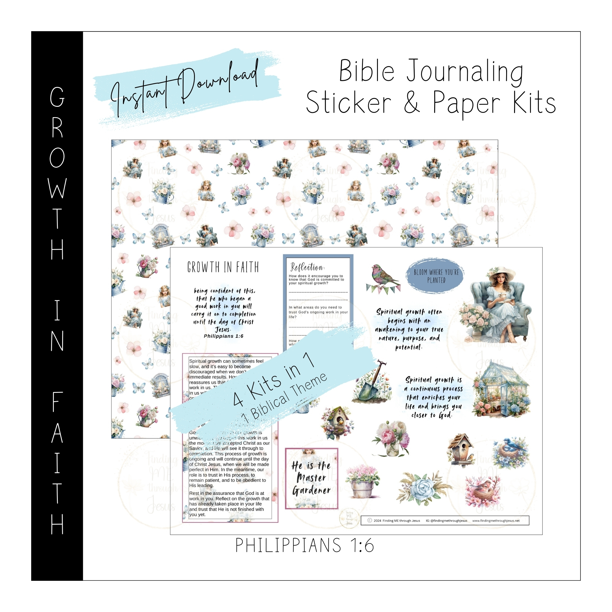 Growth in Faith Printable Bible Journaling Kit