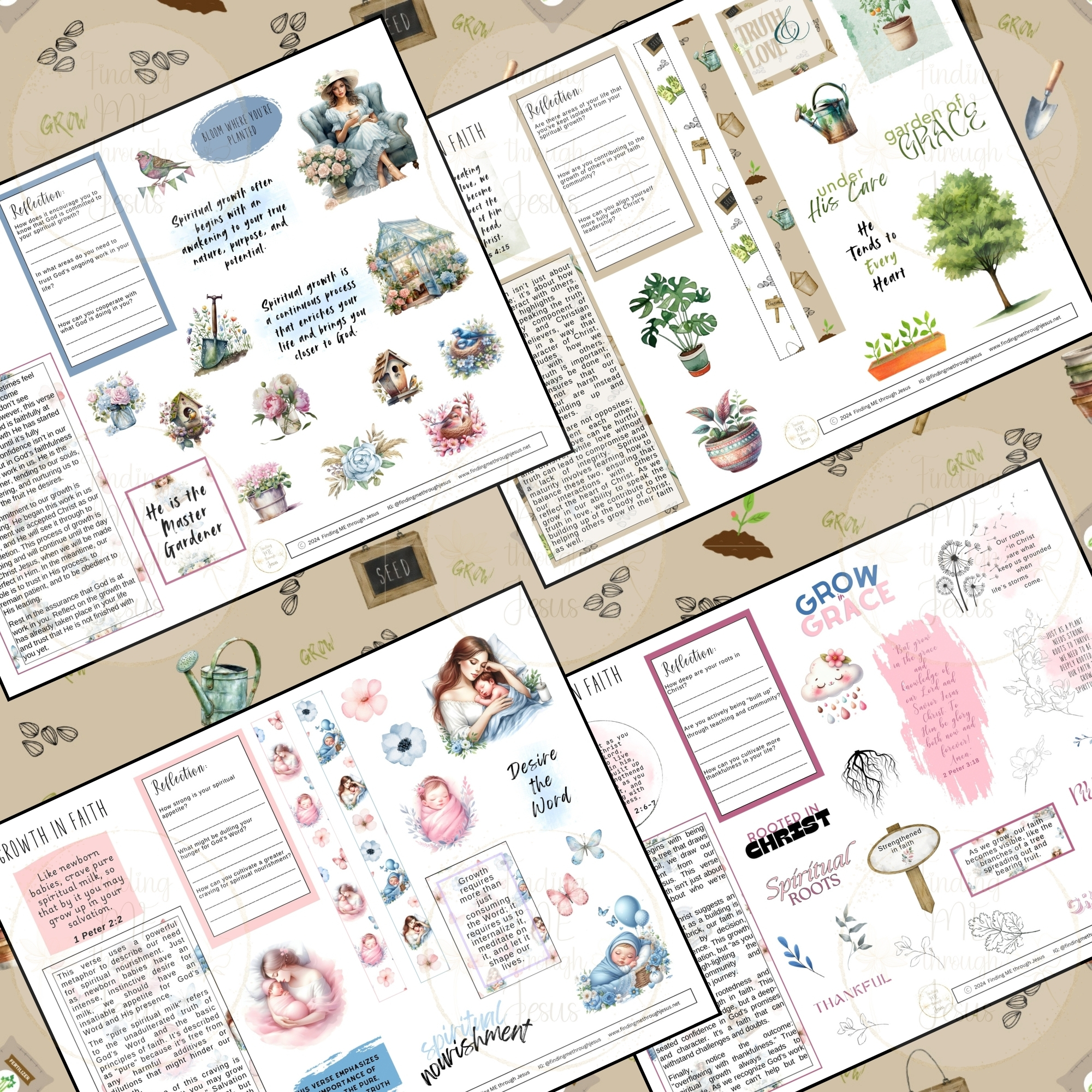 Growth in Faith Printable Bible Journaling Kit