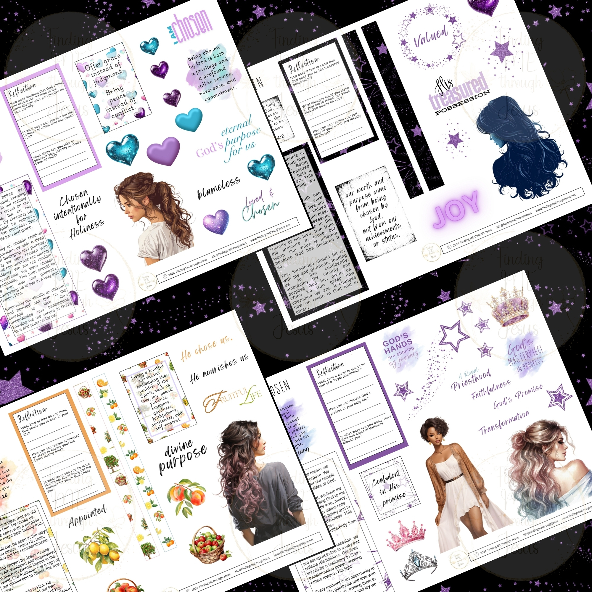 I am Chosen Printable Bible Journaling Kit