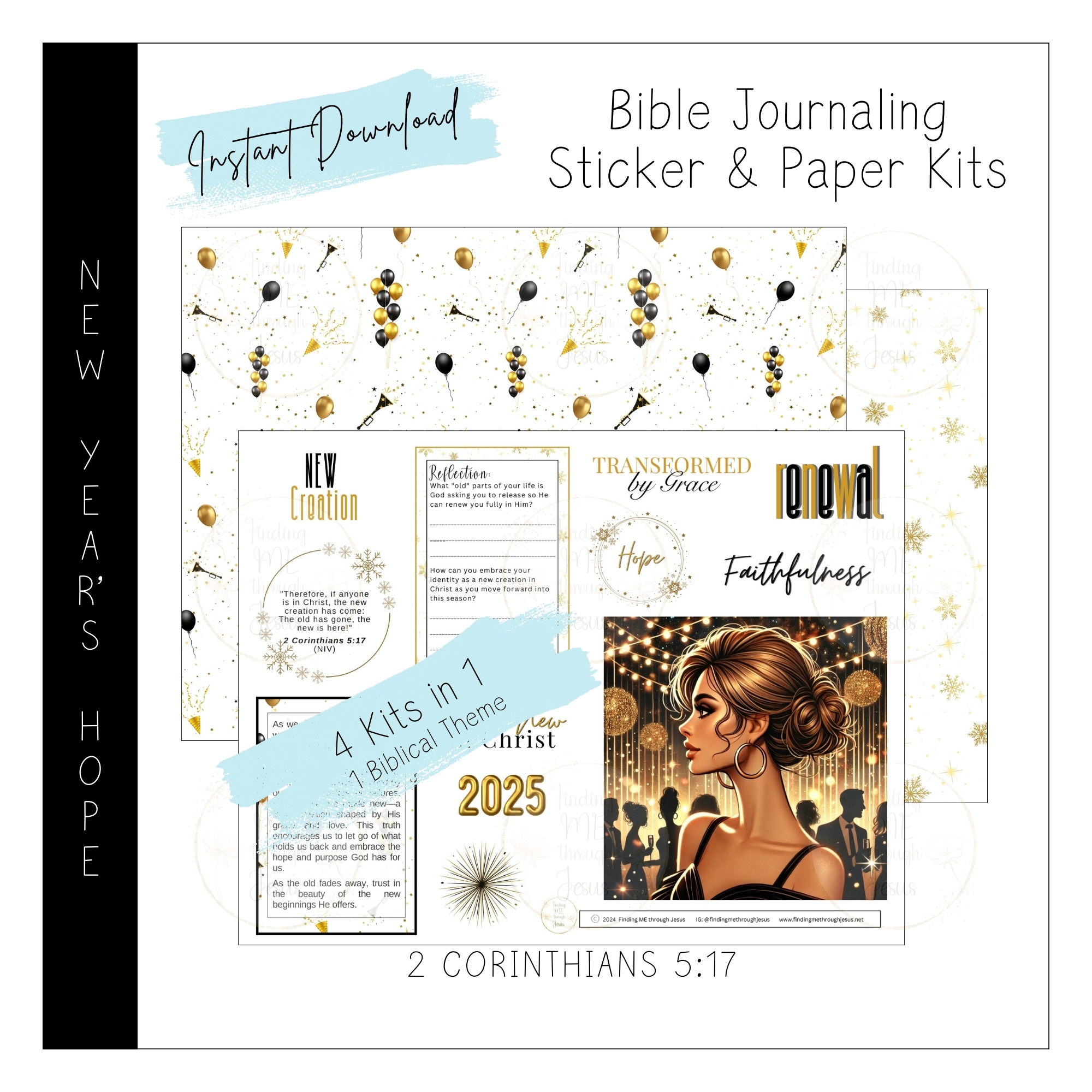 New Year's Hope Printable Bible Journaling Kit