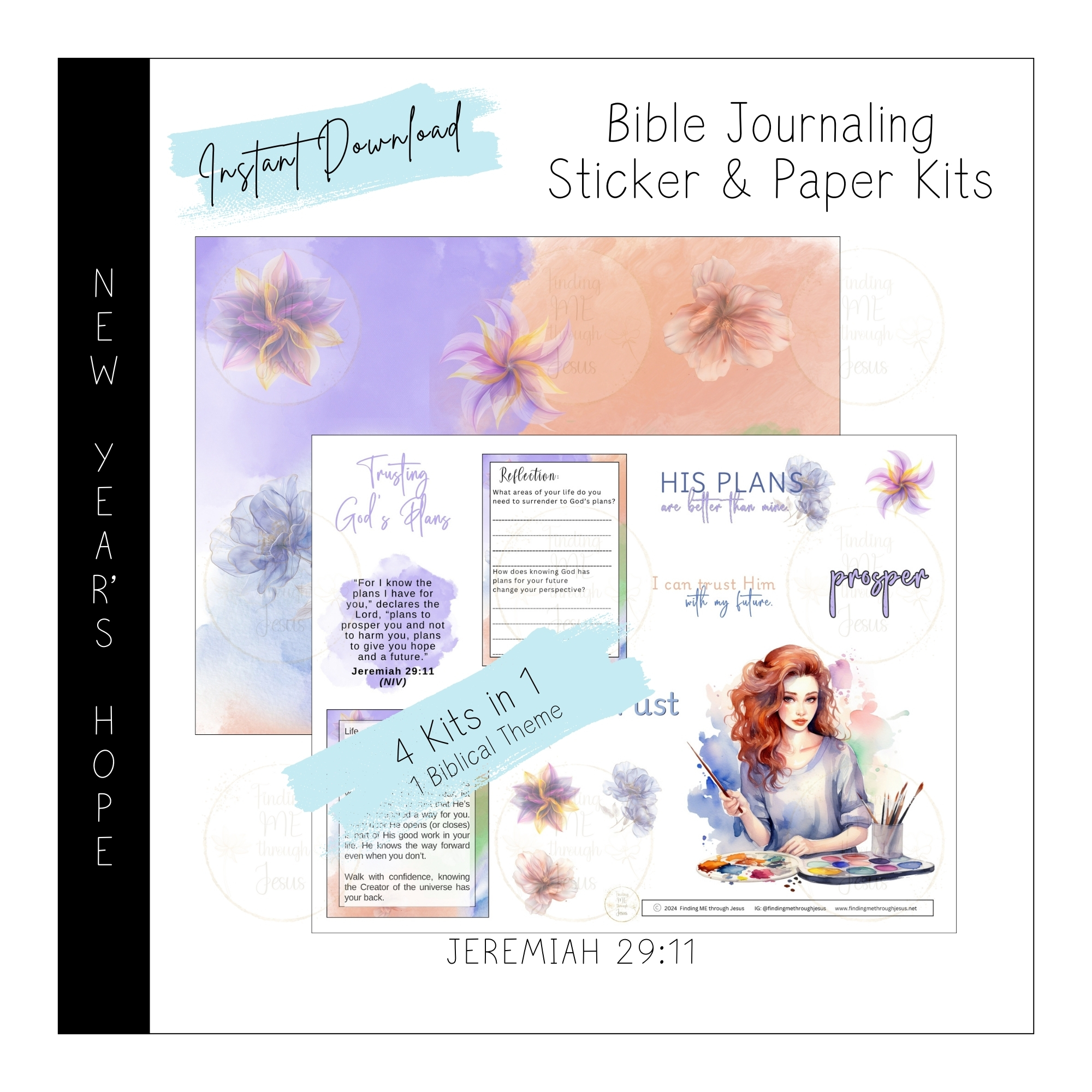 New Year's Hope Printable Bible Journaling Kit