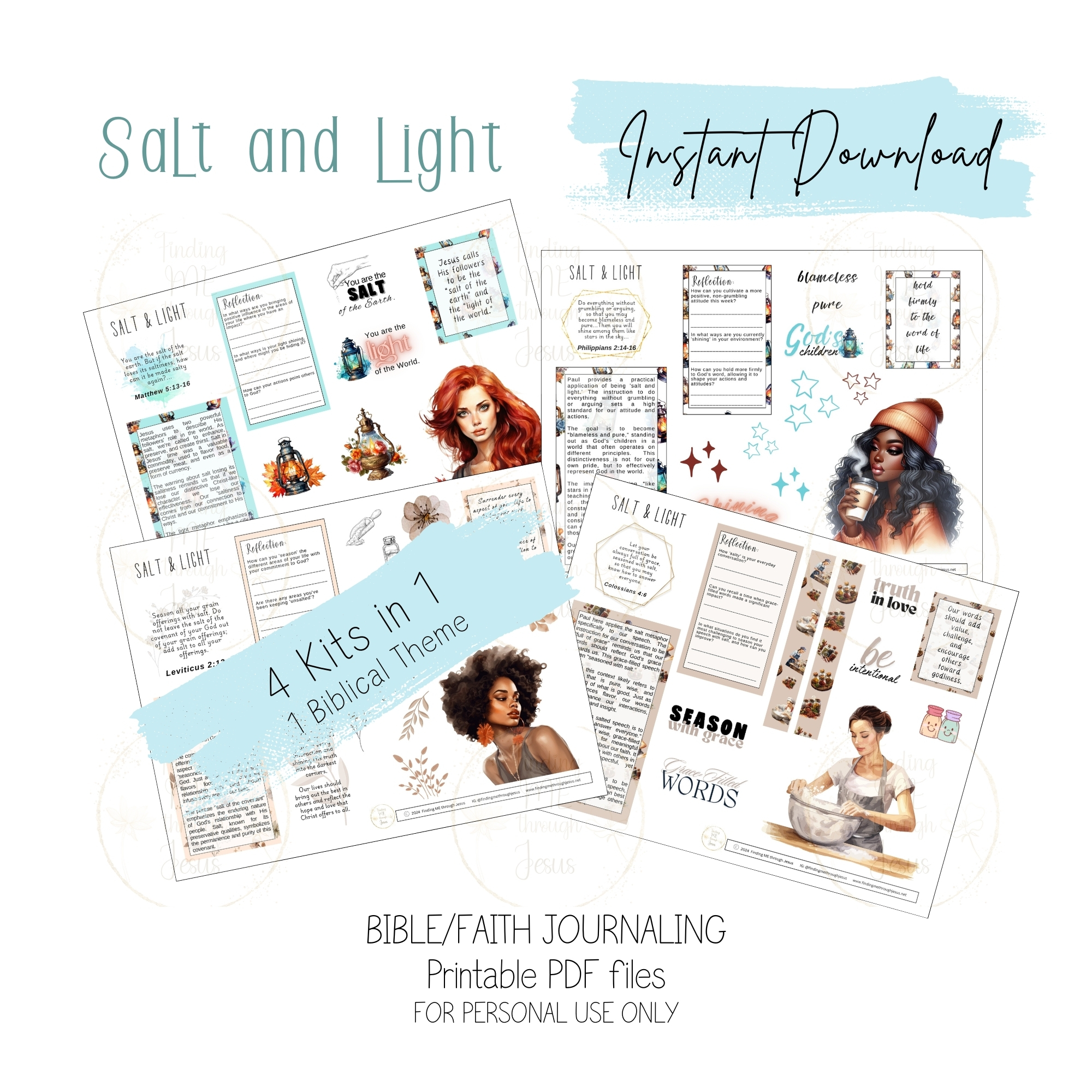 Salt & Light Printable Bible Journaling Kit