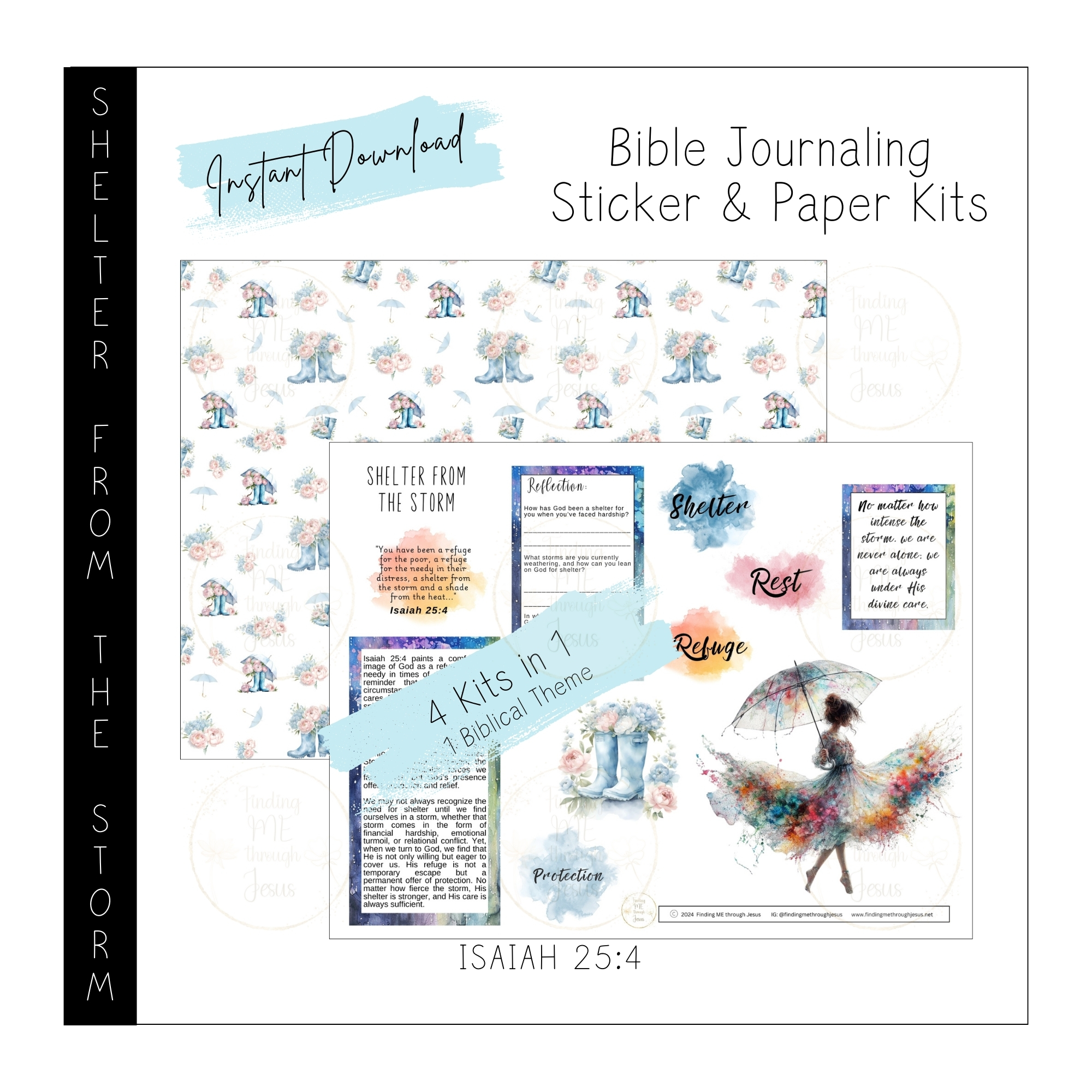 Shelter From the Storm Printable Bible Journaling Kit