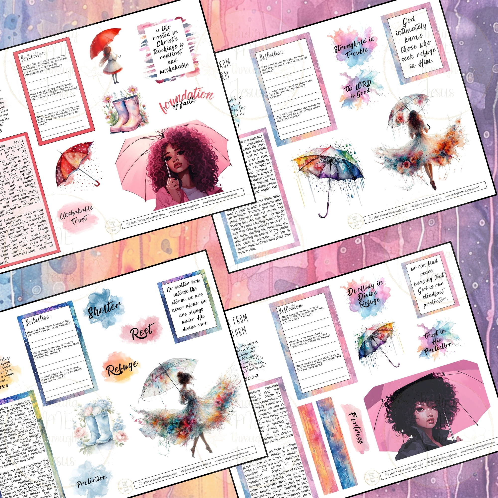 Shelter From the Storm Printable Bible Journaling Kit
