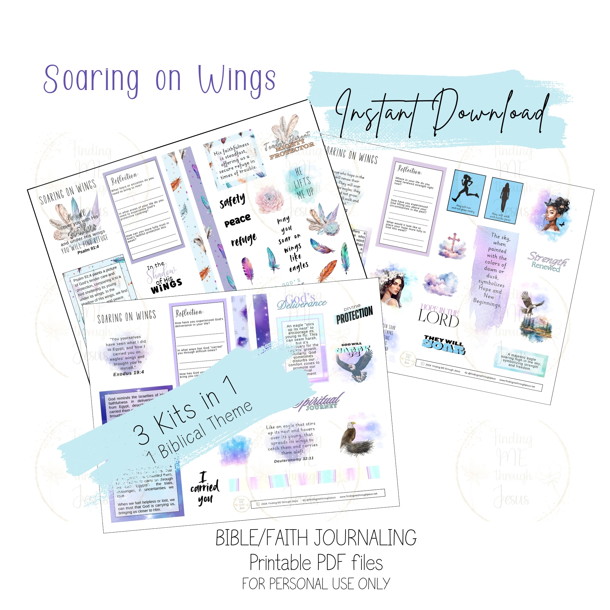 Soaring on Wings Printable Bible Journaling Kit