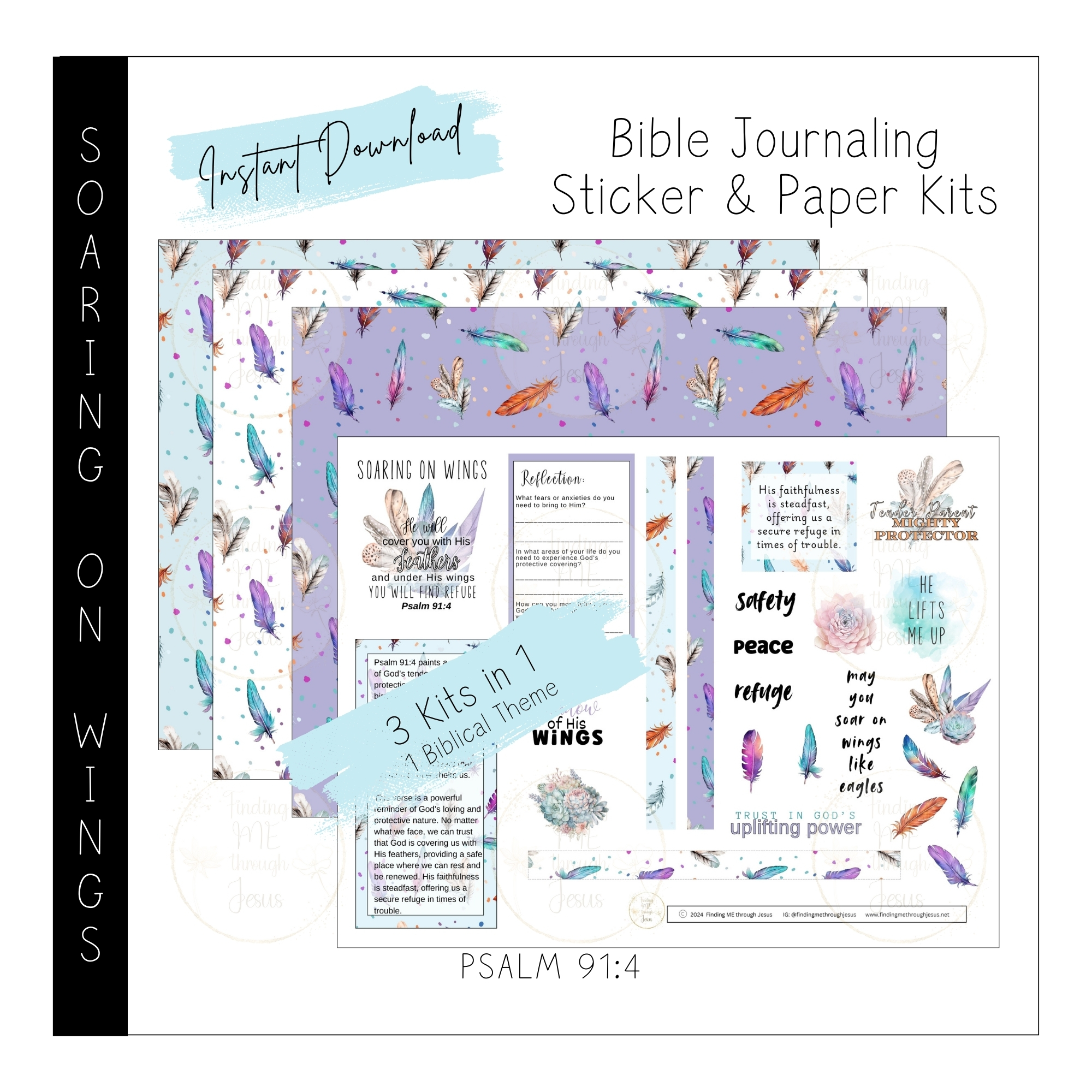 Soaring on Wings Printable Bible Journaling Kit
