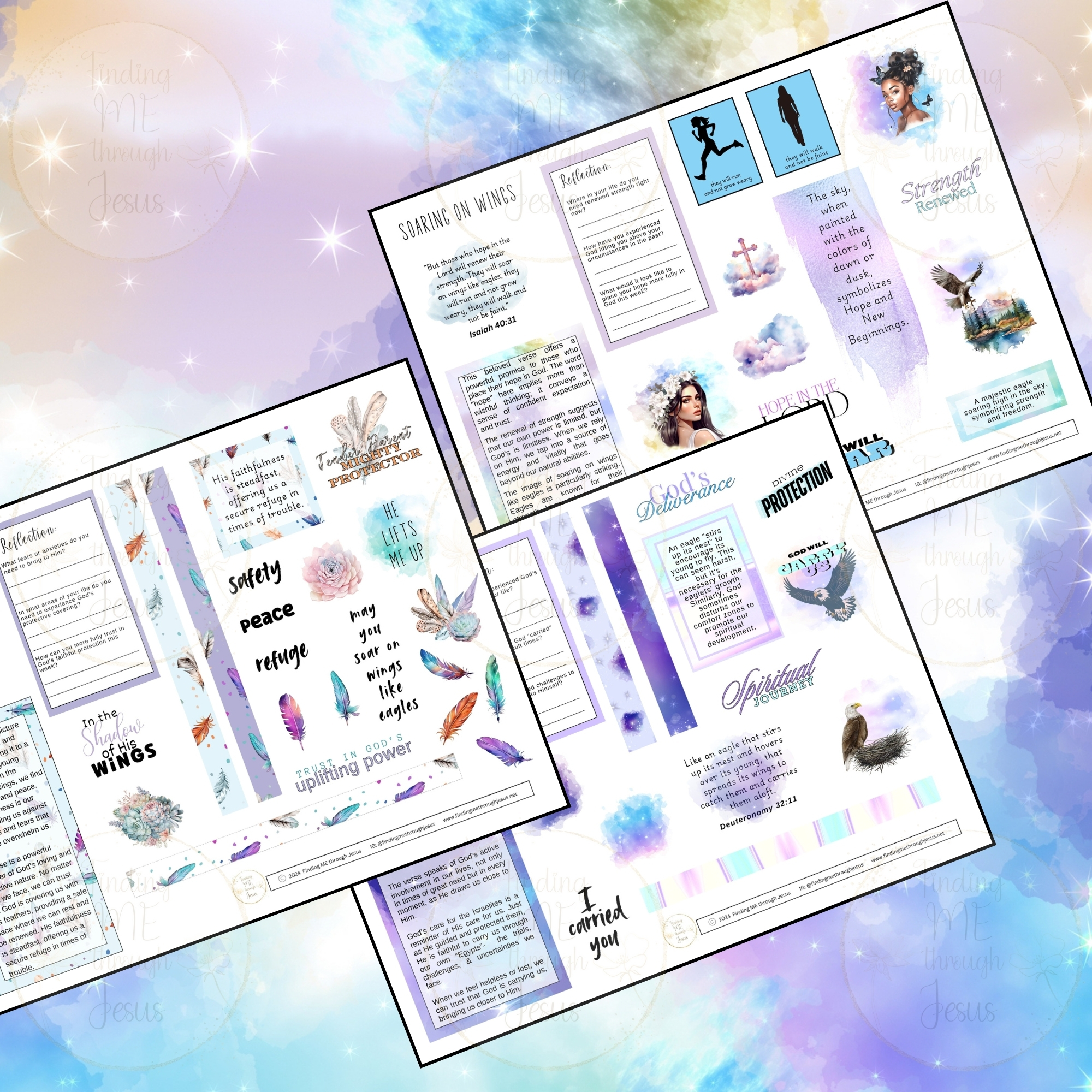 Soaring on Wings Printable Bible Journaling Kit