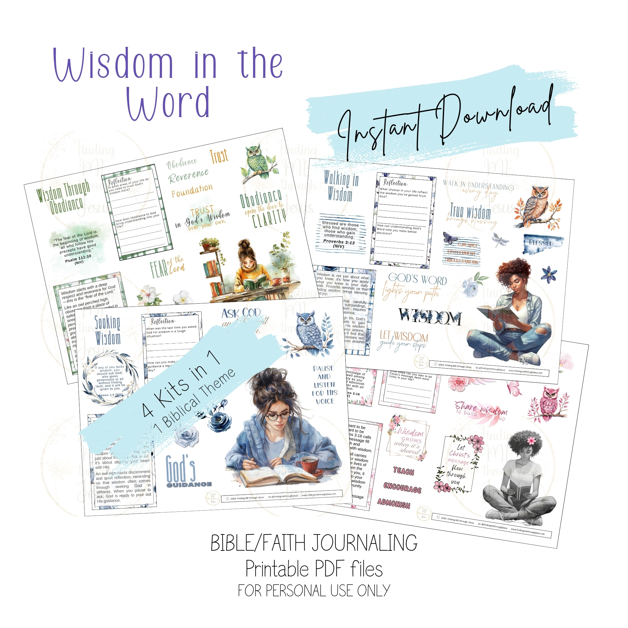 Wisdom in the Word Printable Bible Journaling Kit