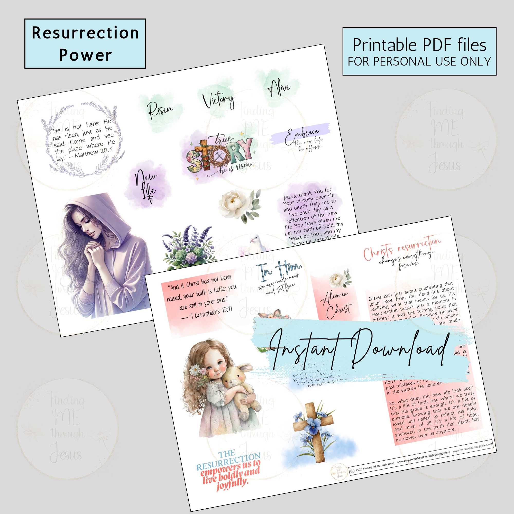Resurrection Power Christian Sticker Kit