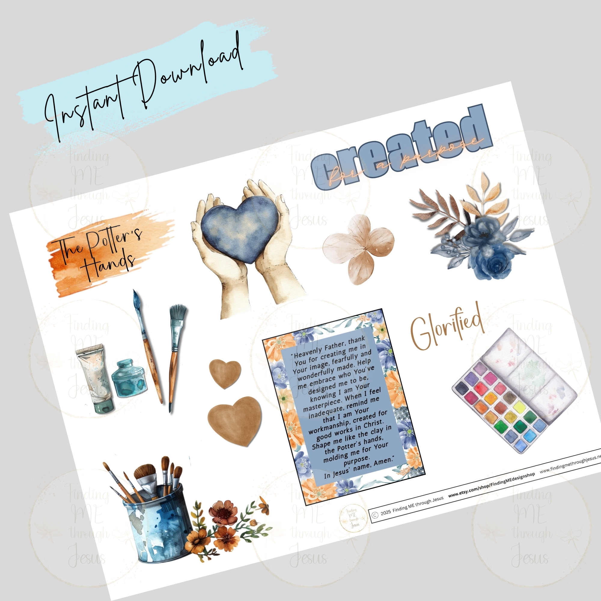 The Potter's Hands Christian Sticker Set