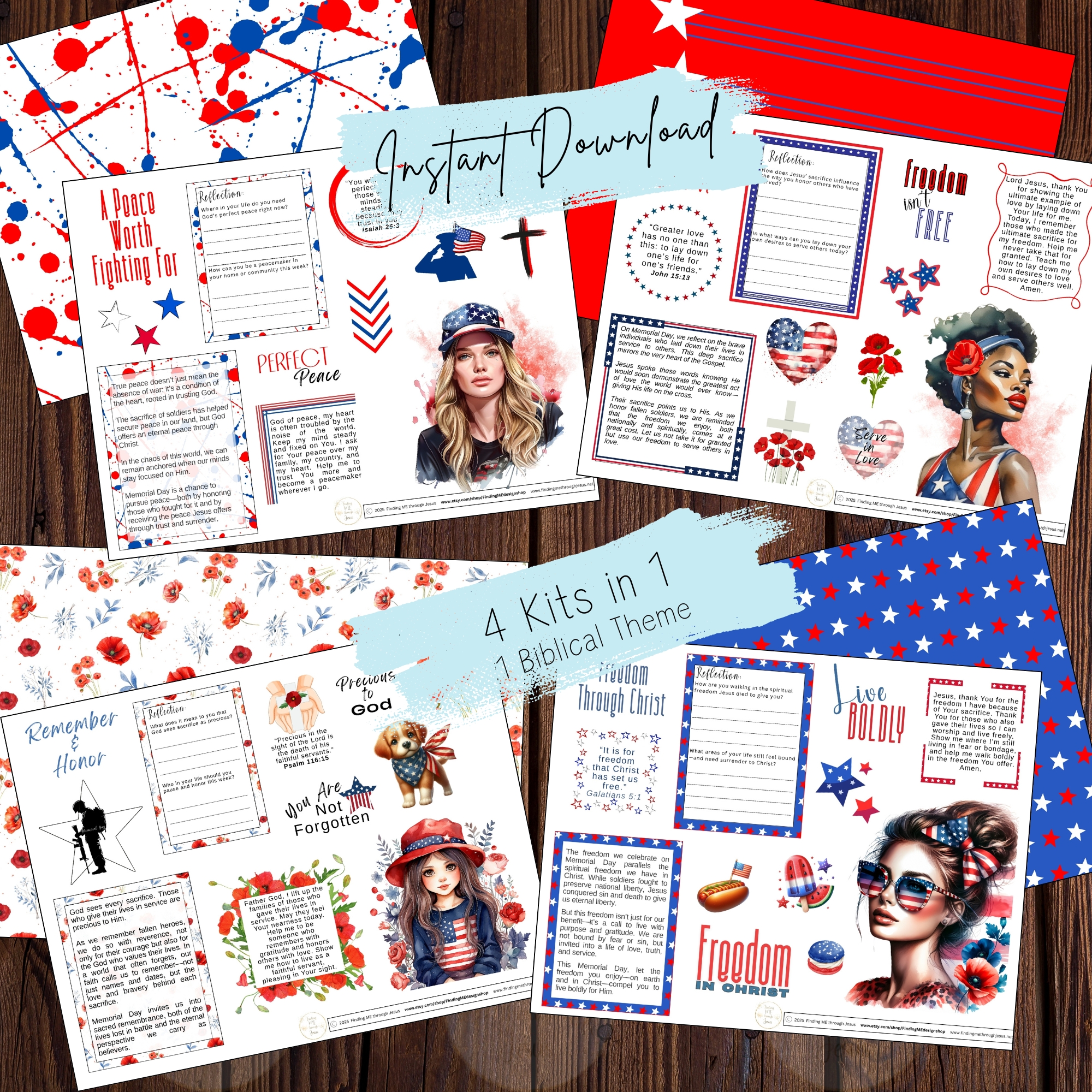 Patriotic Bible Study Printables Kit