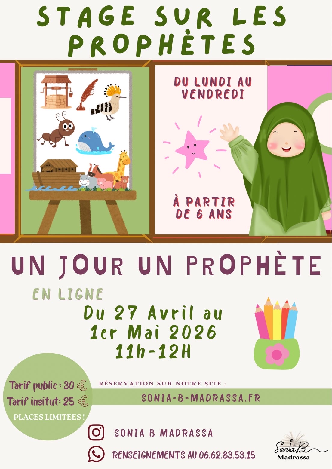 Stage Vacance : Un Jour, Un Prophète