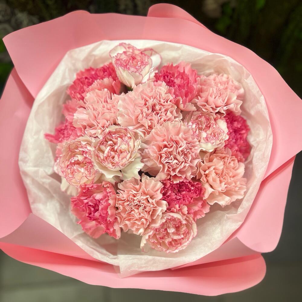 Bukiet różowych goździków