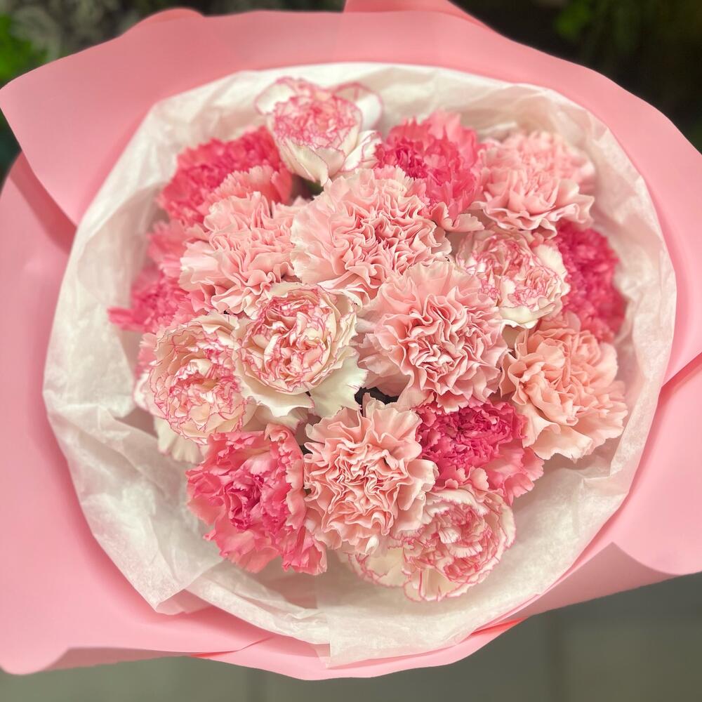 Bukiet różowych goździków