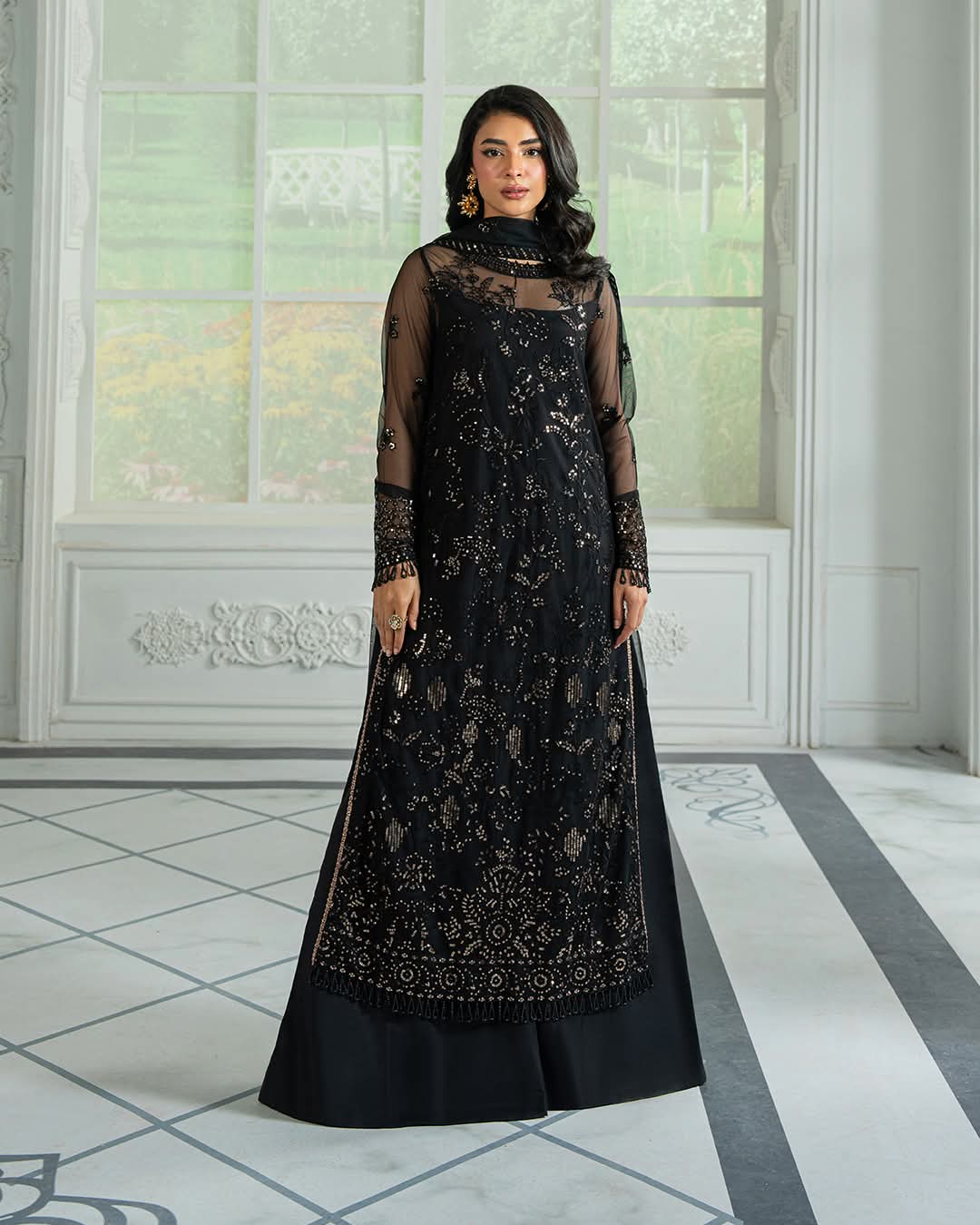 Black Embellished Gown