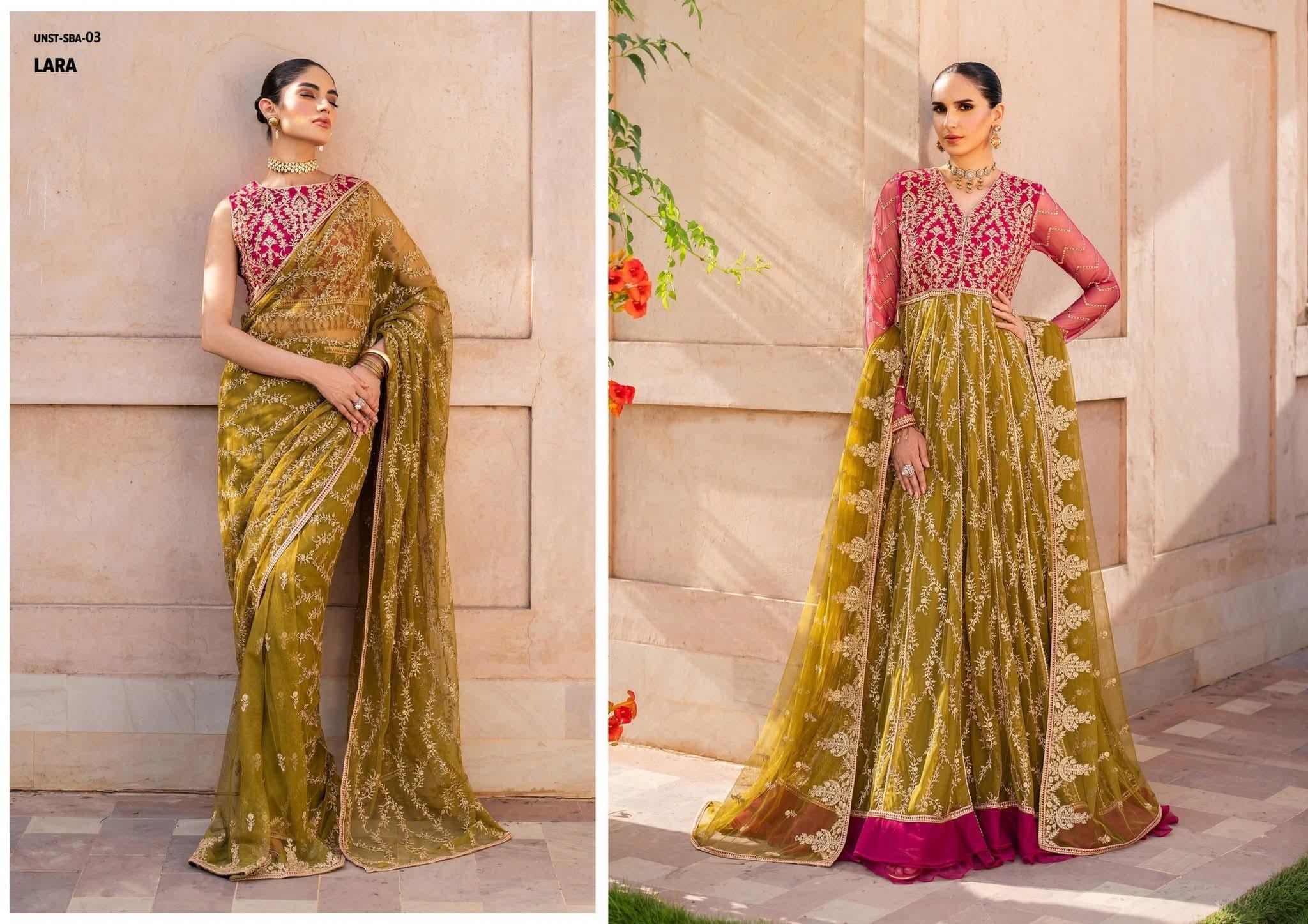 Embroidered Festive Saree Set