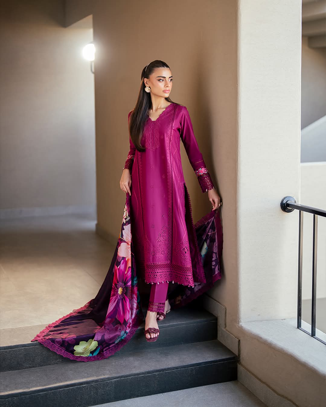 Elegant Magenta Women’s Suit